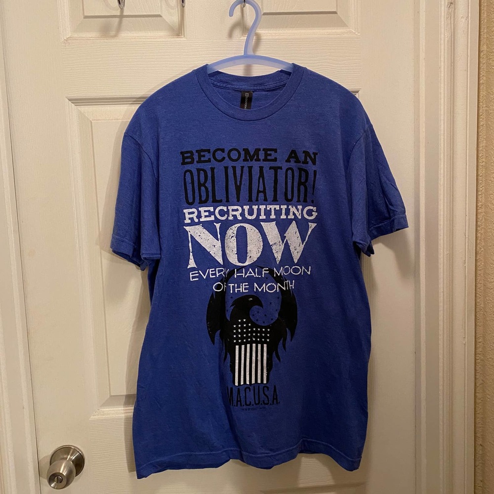 Loot Crate Heather Blue Harry Potter & Fantastic Beasts Obliviator - Unisex L